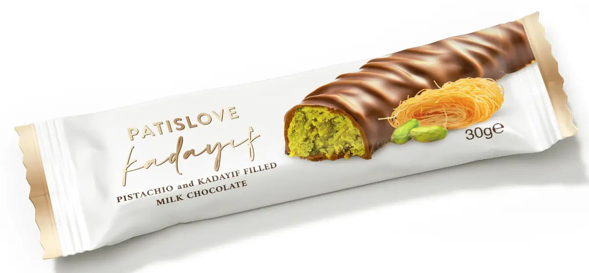 Patis Love Dubai-Style Chocolate – 30g | Pistachio & Knafeh Filled Gourmet Treat