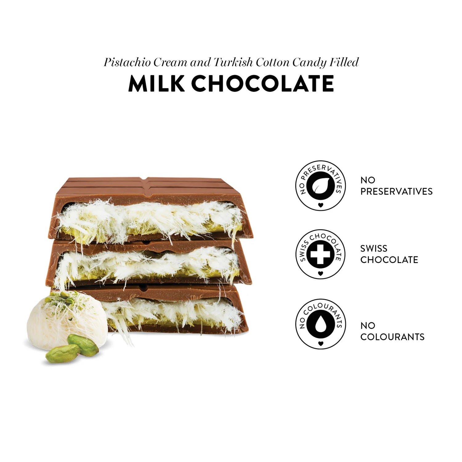 Patis Love Angel’s Hair Milk Chocolate Turkish Cotton Candy Pistachio Cream 180g